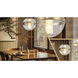 Divinely LED 16.75 inch Celeste Brass Pendant Ceiling Light